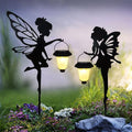 Solar Fairy Garden Stake Decorative Lantern, 2 Pack Metal Fairy Angel Garden Silhouette Lights for Lawn, Pathway, Patio, Yard Outdoor Decor - size: Fairy2