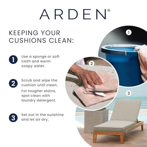Arden Foam Outdoor Round Back Seat Cushion Kit, 20 x 19, Made with ProFoam, Rain-Proof, Fade Resistant, Black Cabana Stripe - color: Black Cabana Stripe, style: 20 x 19 Foam Rounded Back Seat Cushion
