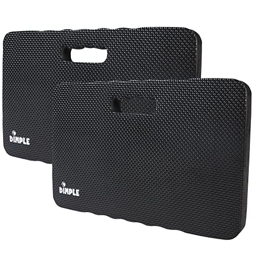 Dimple Kneeling Pad, High Density Thick Foam Comfort Kneeling Mats for Gardening, Yoga Exercise, Garden Cushions, Knee Pads - color: Black, size: 2 Pack