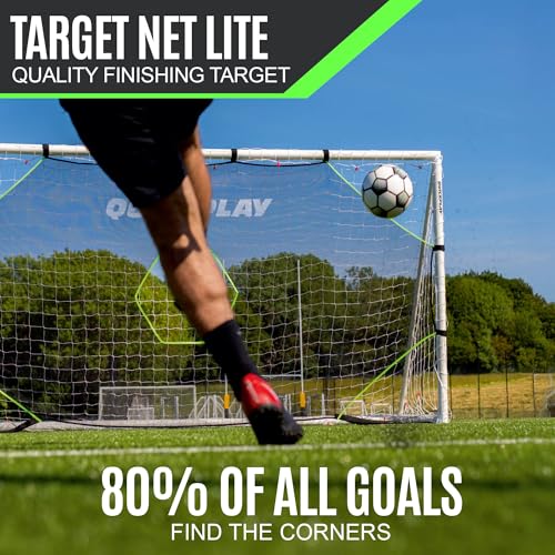 QuickPlay Target Net Lite Soccer Target Net - 5-Zone Shooting Trainer for Backyard & Club Practice - Easy Setup Soccer Training Equipment for Kids to Adults - Durable Mesh for Home Soccer Training - style: 12 x 6'