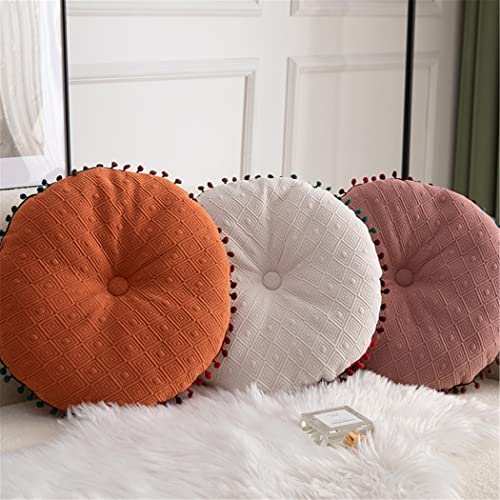 Round Cushion Ball Round Pillow Sofa Cushion Floor Pillow (Pink, 15.7in40cm) - color: Pink