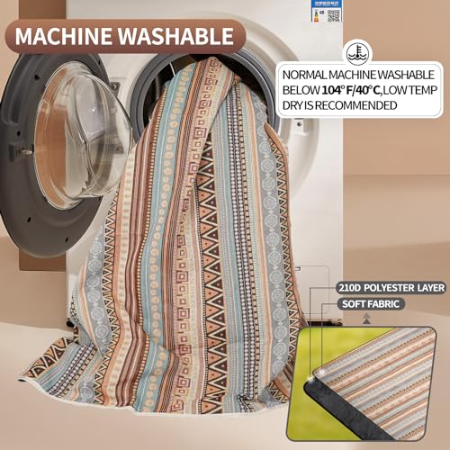 G GOOD GAIN Picnic Blankets Outdoor - Waterproof Outdoor Rug with Shoulder Carry Strap | Machine Washable Picnic Mat with Sandproof Backing for RV, Balcony, Camping, Hiking, Concerts (Orange, 9' x 6') - color: Orange, size: 9'10" x 6'7"