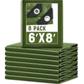 8 Pack 6 x 8 ft 5.5 Mil Large Tarps Heavy Duty Waterproof Tarp Multi Purpose Tent Cover for Home Boats Cars Camping Patio Furniture Roof Emergency Rain Protective Cover, Army Green - color: Army Green, size: 6 x 8 ft