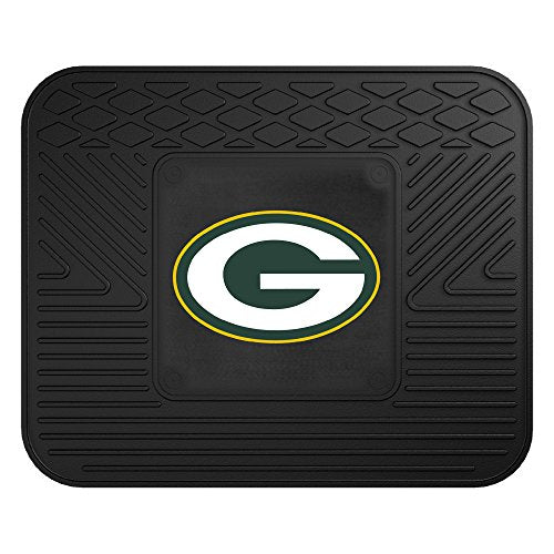 FANMATS 9994 Green Bay Packers Back Row Utility Car Mat - 1 Piece - 14in. x 17in., All Weather Protection, Universal Fit, Molded Team Logo