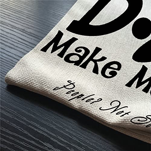 Smooffly Dogs Make Me Happy People Not So Much Funny Letter Black Waist Lumbar Cotton Linen Throw Pillow case Cushion Cover for Sofa Home Decorative Oblong 12x20 Inches - color: Swn09