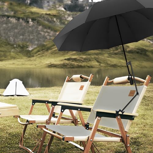 XLINGZA UPF 50+ Beach Umbrella with Adjustable Universal Clamp - style: Auto/XXL