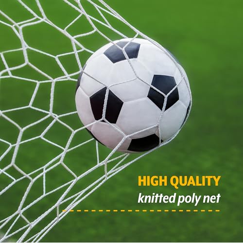 PUGG Pop Up Soccer Goal, Portable Training Football Knitted Poly Net Equipment, The Original Pickup Game Goal, Includes Two Goals & Bag - size: 6 Foot