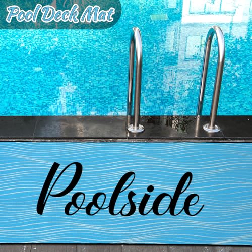 Tinideya Pool Mat Poolside Non Slip Mat Walk Pool Deck Mats Rugs for Floor Outdoor Rubber Mats with Drainage Outdoor and Indoor Dock Safety(Blue,23.62" X 67.72") - color: Blue, size: 2' x 6' (Rectangular)