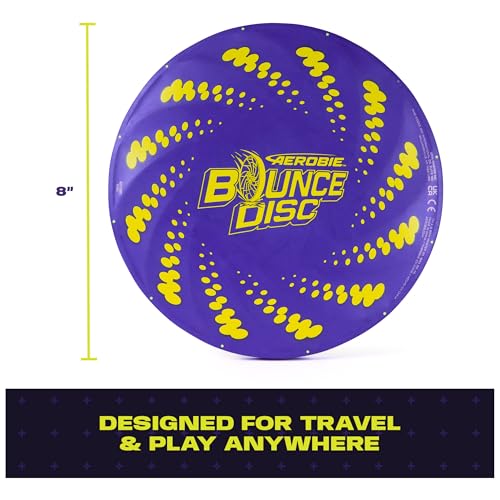Aerobie Bounce Disc, Throwing Disc Toy for Kids, Backyard Toys & Outdoor Games for Adults & Family, Ages 5 & Up
