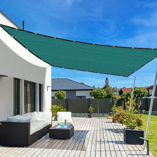 Shade Cloth for Garden,80% Mesh Tarp with Grommets Shade Cloth for Greenhouse,Patio,Vegetables,Plants Cover and Chicken Coops, Shade Net for Outdoor Garden[Green 10×12FT] - size: 10×12FT