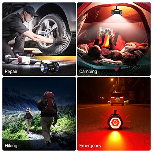 Led Camping Lantern Rechargeable, Camping Flashlight 1500LM, 8 Light Modes, Camping Lights 4800 Capacity, Portable Bright Flash Light for Emergencies, Power Outages, Hurricane, Hiking (Blue 1PACK). - color: Blue, size: 1PACK