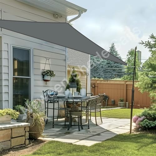 Neween Shade Sail, 6'7''x 6'7''x 6'7'' Sun Shade Sail Triangle Waterproof for Patio Yard Deck Pergola Outdoor Sun Sail Shade 98% UV Block Sunshade Gray Color - color: Gray, size: 6'7''x 6'7''x 6'7''