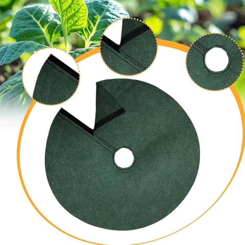 Tree Mulch Rings for Weed Control,Non Woven,Landscaping,Round Potted Plant Protection Weed Barrier Fabric Tree Protector, L