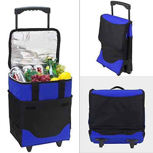 Picnic at Ascot Personalized Monogrammed 32 Can Collapsible Rolling Insulated Cooler- Designed & Quality Approved in The USA - style: Letter - O