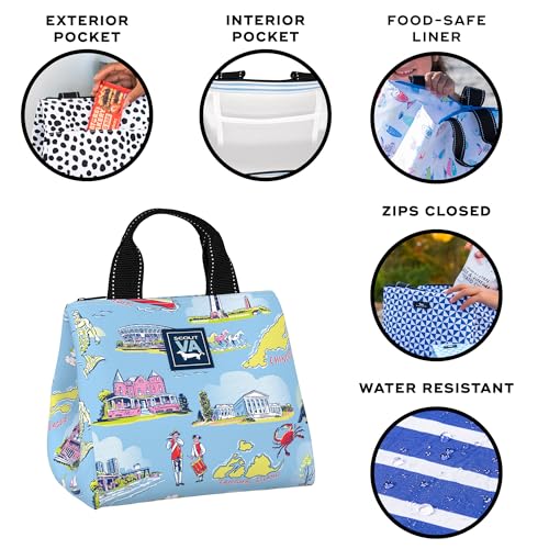 SCOUT Eloise Lunch Bag - Lightweight Insulated Soft Cooler, Opens Wide, Zips Closed, Interior Pocket - color: Virginia