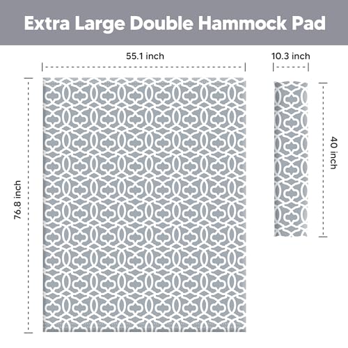 SUNCREAT Outdoor Portable Hammock Pad, 2 Person Polyester Hammock Pad, Gray - color: Grey