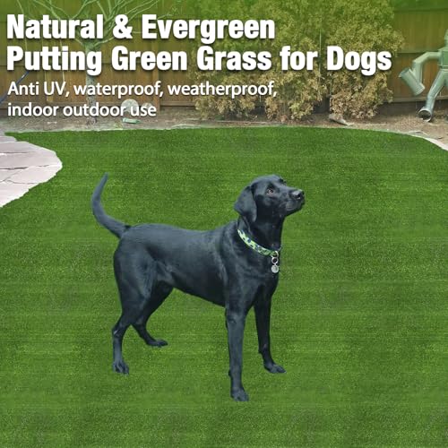 GLOBREEN Extra Large Artificial Grass 7 FT X 13 FT - Pets Fake Grass Turf Rug for Puppy Potty Kennel Flooring Patio Balcony, Easy to Cut Waterproof - size: 7FTX13FT