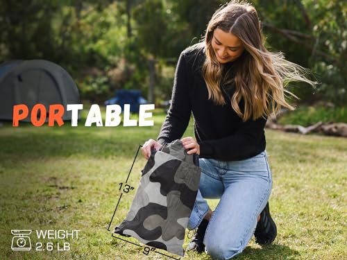 WEKAPO Inflatable Couch Air Lounger Chair - Camping & Beach Accessories, Portable Blow up Sofa for Hiking, Lawn, Indoor/Outdoor Movies & Music Festivals. Lightweight and Easy to Set Up Air Hammock - color: Camo
