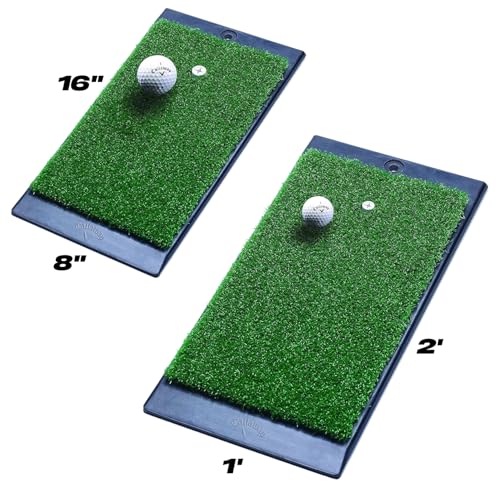 Callaway FT Launch Zone Golf Hitting Mat – Indoor/Outdoor Golf Swing Trainer - size: 1 Ft x 2 Ft