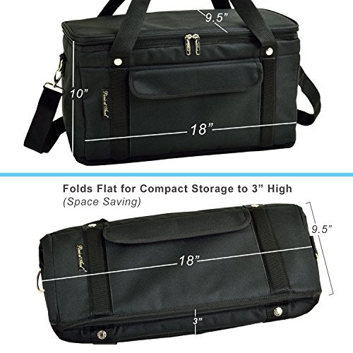Army Licensed Black Knights 42 Can Capacity Semi Rigid Collapsible Leakproof Cooler- Designed & Quality Approved in The USA