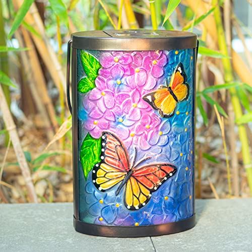 MUMTOP Hanging Solar Lantern Outdoor Waterproof LED Solar Lights Butterfly Decorative Solar Lanterns Tabletop Lamp for Outdoor Patio Garden Yard Decor - style: Butterfly