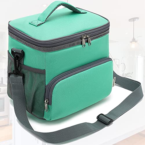 GYEUKHAM Insulated Lunch Bag for Adult/Women/Men, Reusable Large Lunch Box Cooler Soft Tote, Thermal Meal Prep Lunch Pail with Adjustable Shoulder Strap for Picnic/School/Travel/Office, Green - color: Green