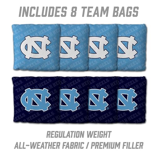 YouTheFan NCAA 2’ x 3’ Wood Cornhole Game with Logo Bags - color: North Carolina Tar Heels, size: 2' X 3'