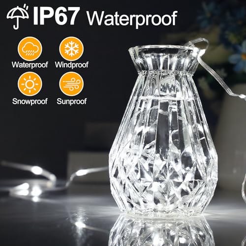 OGORI 328FT 1200LED Fairy Lights Outdoor, Cool White Fairy String Lights 8 Modes Remote & Timer, IP67 Waterproof Fairy Tree Lights for Bedroom, Wedding, DIY, Centerpiece, Christmas Decorations - color: Cool White, size: 328FT 1200LED