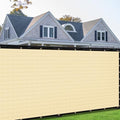 7' x 20' Custom Size Beige Privacy Screen Fence Cover Heavy Duty Fencing Mesh with Zip Tie for Deck, Patio, Backyard, Outdoor Pool, Porch, Railing - We Can Make Custom Sizes