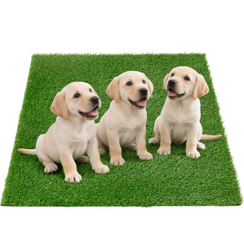 Fake Grass Pee for Dog Large Artificial Grass Rug Pad for Puppy Potty Washable Grassmat for Pet Training with Drainage Hole and Easy to Clean (51.1x31.8Inches) - size: 51.1"x31.8"