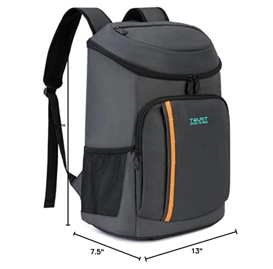 TOURIT Cooler Backpack Lightweight Insulated Backpack Cooler Leak-Proof for Men and Women, Sports Fan Coolers - color: 01-Dark Gray