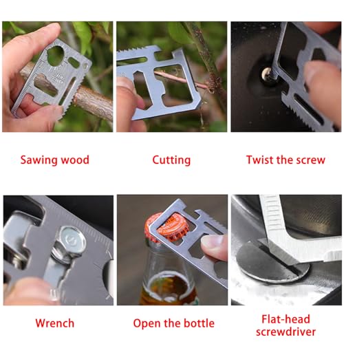 Camping Tripod Board - Stainless Steel Campfire Support Plate with Adjustable Chain, Turn Branches into Campfire Tripod, Portable Outdoor Cooking Accessories for Camping and Picnic, Silver