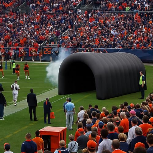 23x10x10FT Quick Setup Inflatable Tunnel Arch - for Sports Games, Trade Shows & Promotions (Blower Included) - color: Black, size: 24FT