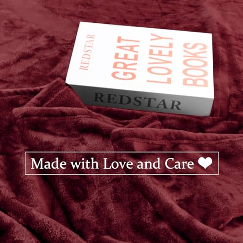 Edenleaf Big Oversized Extra Large Blanket, Huge Fleece 10'x10' Blanket, California King Warm Companion for Whole Family, Bed, Sofa, Couch, Travel, Camping 120x120 Wine - color: Nice Wine