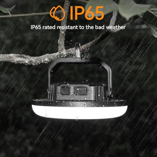 VAVOFO 2Pcs 4000LM 15,000mAh LED Camping Lantern Rechargeable, 3 Lighting Modes, 180LEDs ,Portable Tent Light with Magnet, IP65 Waterproof Hanging Light for Outdoor, Power Outages ,Hurricane（2Pcs） - size: 42W Pro(2Pcs)