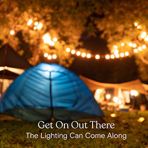 Brightech Ambience Pro USB Powered String Lights - 24 Ft Commercial Grade Waterproof String Lights - Outdoor Shatterproof Patio Lights for Camping, Backyard, Porch, Christmas - 1W 12 Bulbs, Warm White - color: (2700K) Warm White