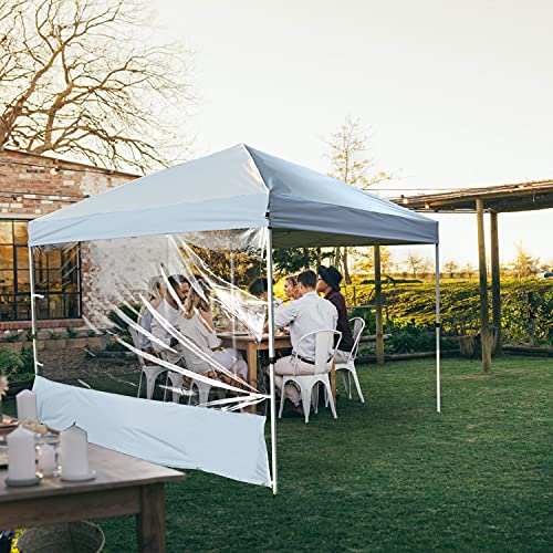 Clear Sidewall Splicing Transparent Canopy Sunwall for 10x10 Pop Up Canopy (Navy-Upgrade) - color: Navy - Spliceable