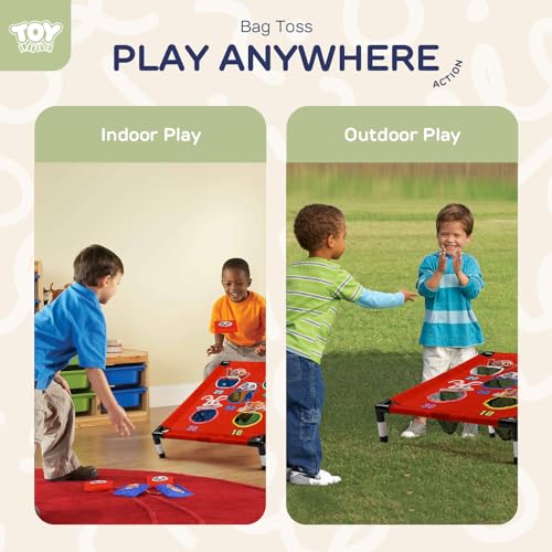 TOY Life Bean Bag Toss Game, Carnival Party Games, Cornhole Set for Kids Outdoor Games, Outside Toys for Kids Ages 4-8, Yard Outdoor Toys for Toddlers 3-5, Gifts for 3 4 5 6 7 Year Old Girls & Boys - color: Red Animal