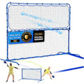 Pickleball Rebounder Net with Kitchen Lines System for Solo Training Equipment, 7.9FT or 6FT 2in1 Mini Pickleball Practice Net Portable Trainer for Driveway Backyard Garage, Easy Setup & Storage - size: 7.9FT Pickleball Net