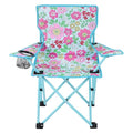 KABOER Kids Outdoor Folding Lawn and Camping Chair with Cup Holder and Carrying Bag, Children's Camping Chairs - color: Floral