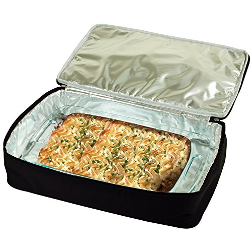 Picnic at Ascot Personalized Monogrammed Insulated Double Layer Thermal Food and Casserole Carrier- Keeps Food Hot or Cold- Designed & Quality Approved in The USA - style: Letter - T