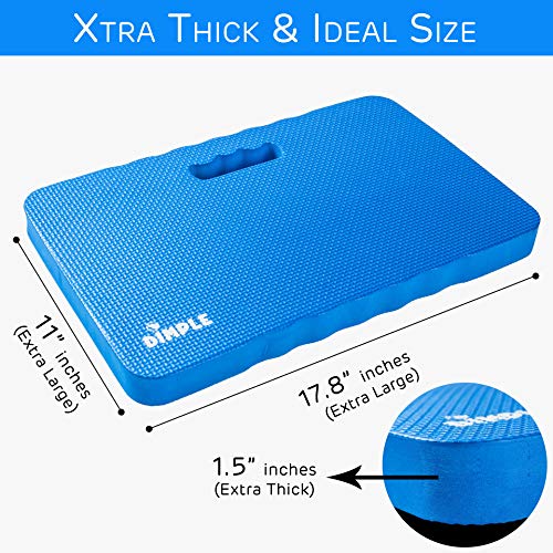 Dimple Thick Kneeling Pad | Garden Pad for Gardening | Kneeling Pad for Work | Garden & Bathtub Kneeler for Baby Bath | Kneeling Mat for Exercise & Yoga (XL) 17.8 x 11, Thickest 1-½"(2 Pack, Blue) - color: Blue, size: 2 Pack