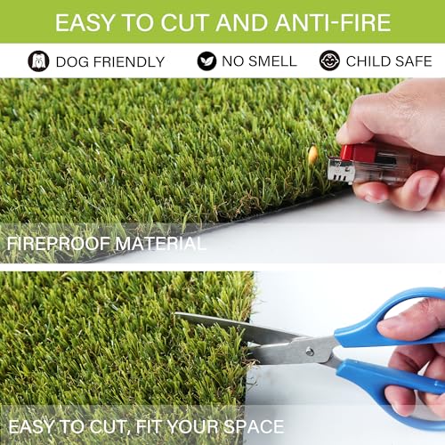 SUNTURF Dog Grass Pads 4 x 6 FT, 0.8 Inch High Pile Artificial Grass Pads for Dogs Potty, Fake Grass Rug Indoor Outdoor Lawn Landscape for Garden Turf Mat for Dogs Training - size: 4x6 FT