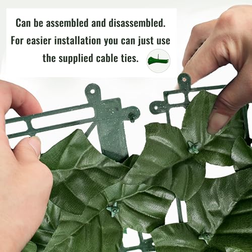 Artificial Ivy Privacy Fence Screen:120 "x 40" (34 Sqft) Anti-Ultraviolet Artificial Hedge Grass Wall, Used for Indoor and Outdoor Green Background, Garden Greening Decoration - color: Ivy vines, size: 40"x120"