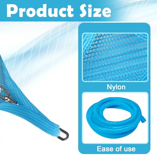 10 Ft High Visibility Chain Cover Kit - High Visibility Yellow Safety Barrier for Indoor and Outdoor Use - color: Blue