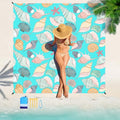Beach Blanket 78''×81'' Suits 1-5 Adults Waterproof Sandproof Oversized Waterproof Lightweight Durable Beach Blanket Large Picnic Mat for Travel Camping Picnic - color: Conch, size: 78''x81''