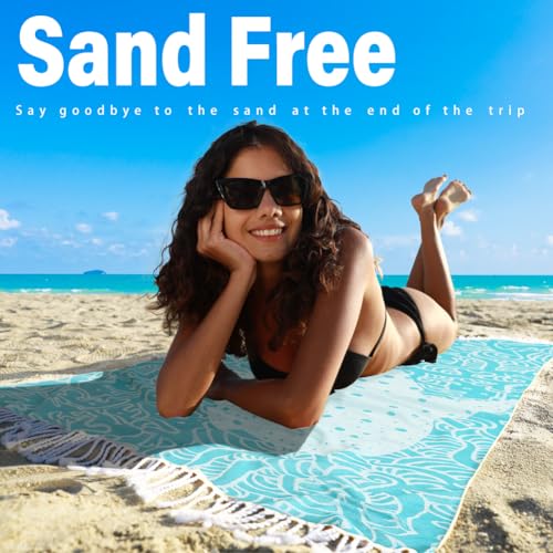 Widdonen 2 Pack Turkish Beach Towel Quick Dry Absorbent Cotton Lightweight Thin Bathroom Bath Pool Swim Towels Extra Large Oversized Sand Free Beach Accessories Essentials Stuff Cloud Adults Gift - color: 2 Pack Blue Turtle Blue Whale, size: X-large(79 X