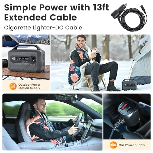 WOOMER Wearable Heated Blanket Battery Operated 50x70 Inches, 15000mAh Cordless Rechargeable Electric Throw Blanket with 3 Heat Settings, Waterproof Portable Heating Blanket for Outdoor Camping Travel