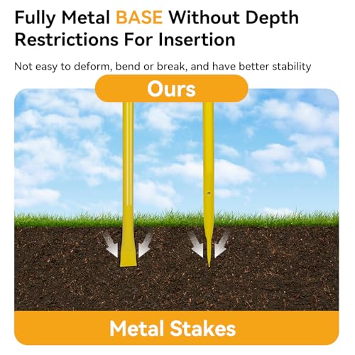 Super Stable Outdoor Flying Disc Game Set, Portable Fun Bottle Drop Yard Game for Family & Adult with Adjustable Heavy Duty Steel Pole, Durable Bag - Easy Set Up