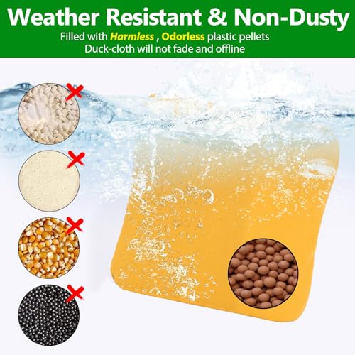 EunHo Cornhole Bags Set of 8 Regulation Size & Weight Corn Hole Bean Bags Official Professional All Weather for Tossing Game with Carry Case - color: Yellow/Black